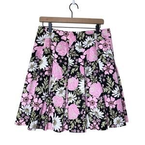 ISABEL & NINA Pink Floral Flared Skirt Size: 8 Cotton Blend Girly Feminine‎ 50's